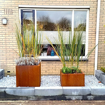 Cortenstaal plantenbak Miami 60x60x60 cm
