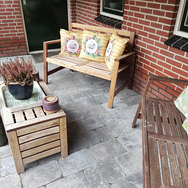 Stonique trommel 20x30x5 cm grijs/zwart