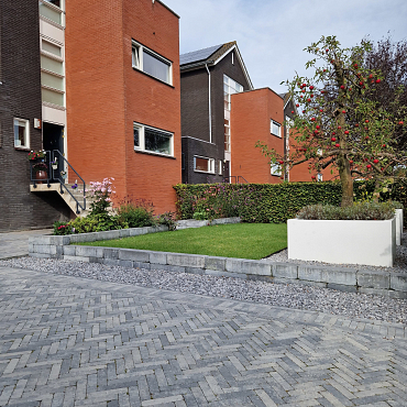 Stonique trommel waalformaat 7 cm grijs/zwart