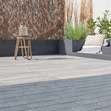 Design brick 6 cm black mini facet komo