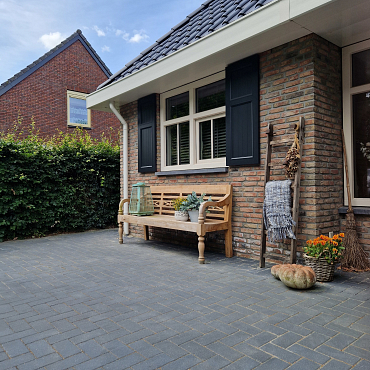 Design brick 6 cm black mini facet komo