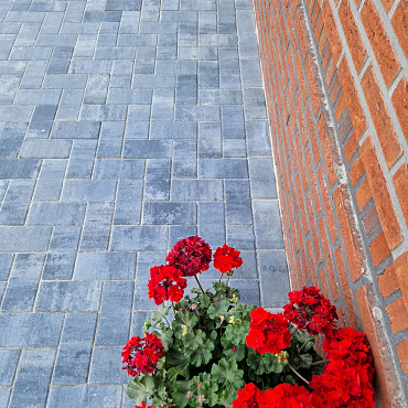 Design brick 8 cm nero/grey mini facet komo