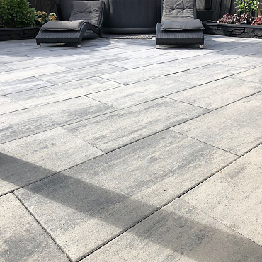Patio square 40x80x5 cm nero/grey