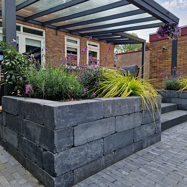 Linea trommel 15x15x45 cm antraciet