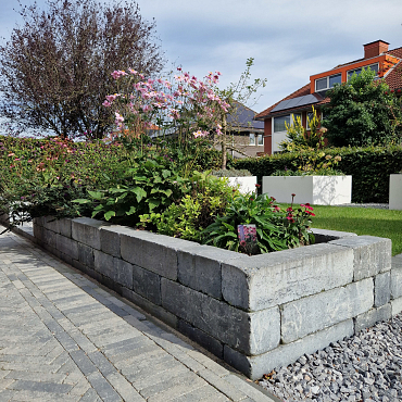 Linea trommel 15x15x60 cm grijs/zwart