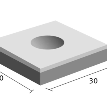 Knikkertegel 30x30x6 grijs