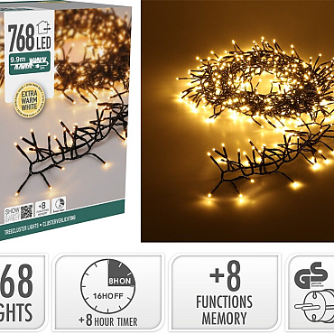 Treecluster 9,9m LED extra warm