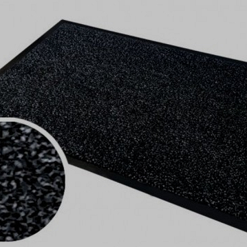 Drooglopermat antraciet zwart 90x60 cm