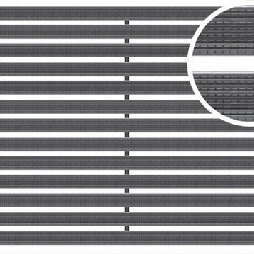Schoonloper aluminium mat met rubberstroken zwart 60x60x2cm