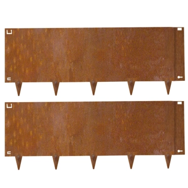 Kantopsluiting MA Edge Cortenstaal h32x106 cm (40cm incl punt)