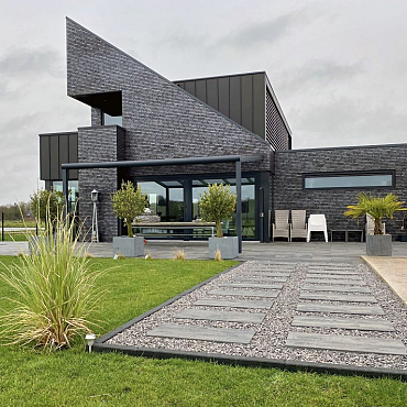 H2O square 40x80x5 cm nero/grey