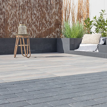 Design brick 6 cm black mini facet komo