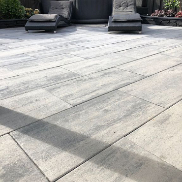 Patio square 40x80x5 cm nero/grey