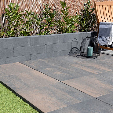 Nature top 60x60x5 cm rusty black