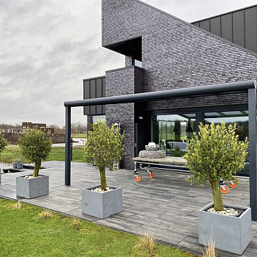 H2O square 40x80x5 cm nero/grey