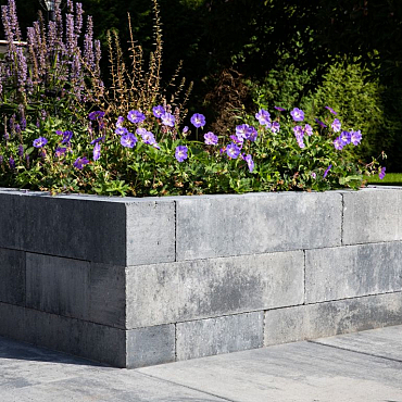 Linea 15x15x60 cm grijs/zwart