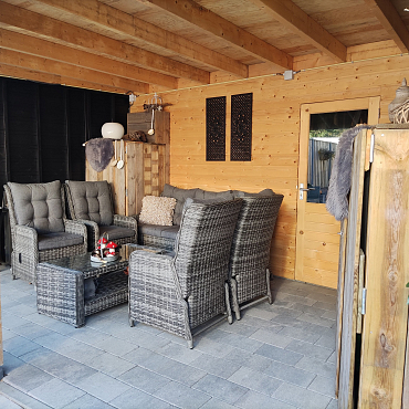 Straksteen 20x30x6 cm grijs/zwart