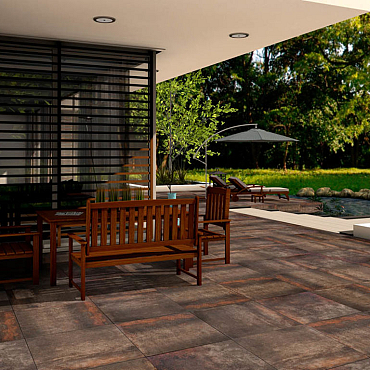 GeoCeramica® 80x80x4 Corten Steel