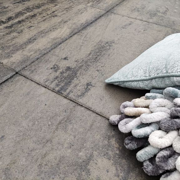 Patio reliëf square 60x60x5 cm nero/grey