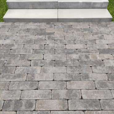Traptrede 100x35x15 cm stone grey kleurecht met facet