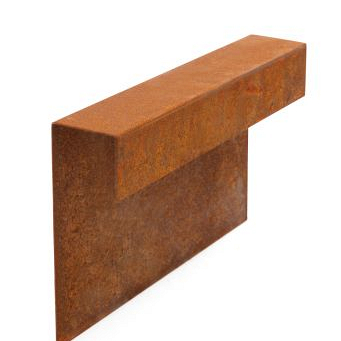 Stapelblok afdekker 15x200x15/43 cm Corten