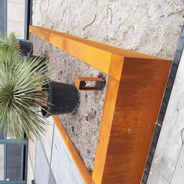 Stapelblok afdek hoek 15x15x43 cm Corten