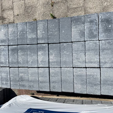 Design brick 6 cm nero/grey mini facet komo