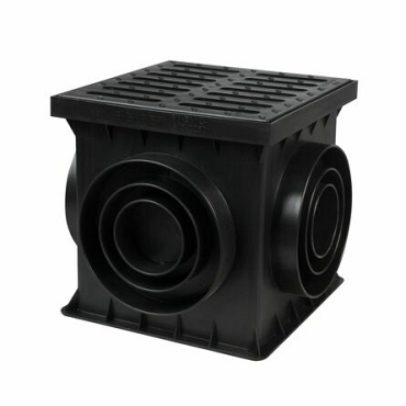 Tuin Drain Afvoerput 25x25x25cm Zwart