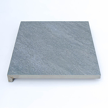 Keramische zwembadrand Smoky Grey