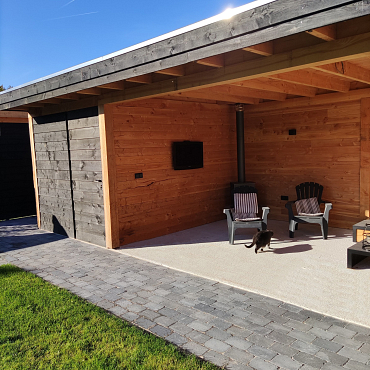 Stonique trommel 21x14x7 cm antraciet