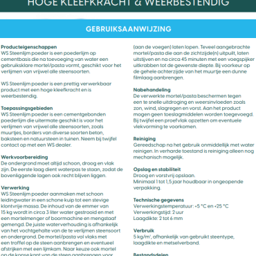 WS Steenlijmpoeder 15kg