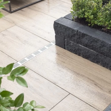 ACO Slim-Line met Blank Aluminium rooster 100 cm