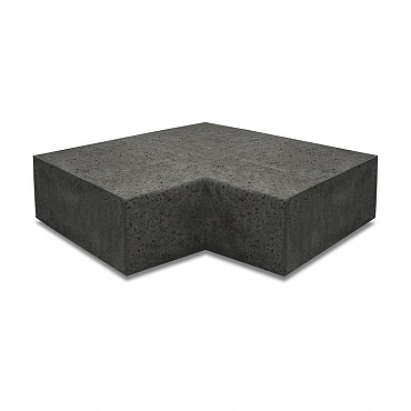 Oud Hollandse hoekstuk traptrede 40x20 cm Carbon ( 90° binnen )