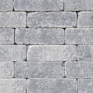 Stonique trommel longstone 7 cm grijs/zwart