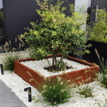 Cortenstaal plantenbak Miami 120x120x60 cm