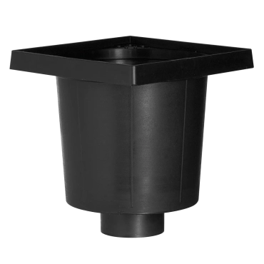 Afvoerput zwart + gietijzer deksel