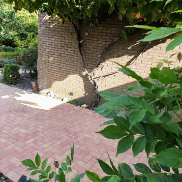 Betonstraatsteen 6 cm terracotta/geel komo