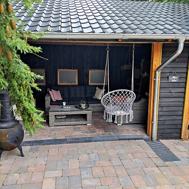 Stonique trommel 20x30x6 cm oud bruin