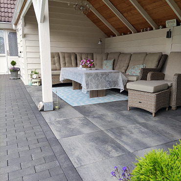 Nature top 60x60x5 cm nero/grey