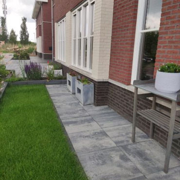Patio square 60x60x4 cm nero/grey