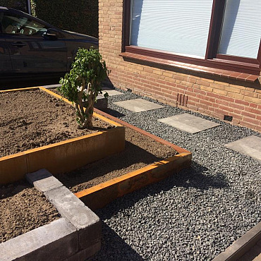 Opsluitband afdekker 6x200x6,5/20 cm Corten