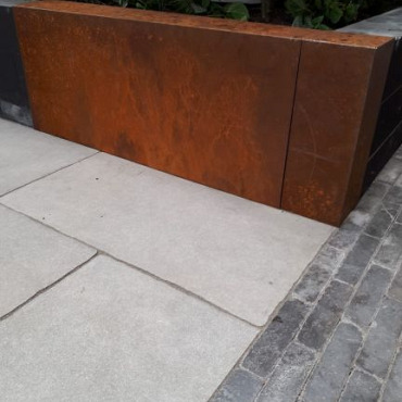Stapelblok afdekker 15x200x15/43 cm Corten