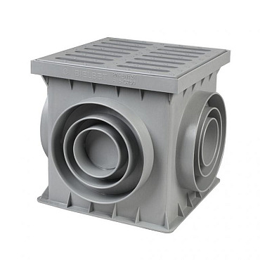 Tuin Drain Afvoerput 25x25x25cm Grijs