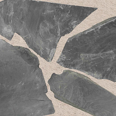 Flagstones Ultra black, ca. 3-4 cm dik 3-5 stuks per m2
