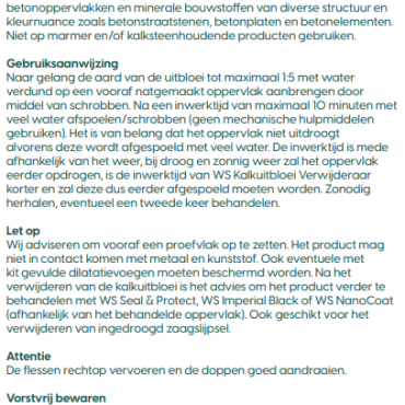 WS Kalkuitbloei Verwijderaar 1L