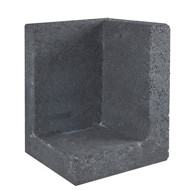 L- element hoekstuk 50x30x30x7 cm zwart