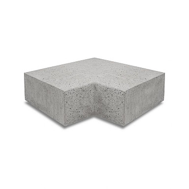 Oud Hollandse hoekstuk traptrede 37x15 cm Grijs ( 90° binnen )