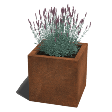 Cortenstaal plantenbak Miami 40x40x80 cm