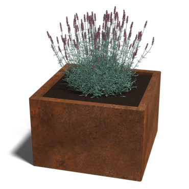 Cortenstaal plantenbak Miami 60x60x60 cm