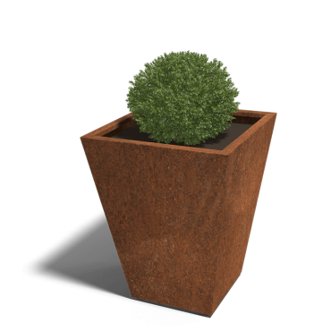 Cortenstaal gelaste plantenbak Cone 80x80x100 cm